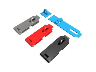 Door lock buckle Low-poly 3D model