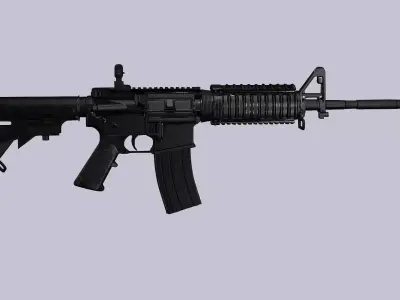 M4 Rifle Modular Constructor Low-Poly 3D Model Low-poly 3D model