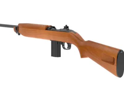 M1 carbine Low-poly 3D model