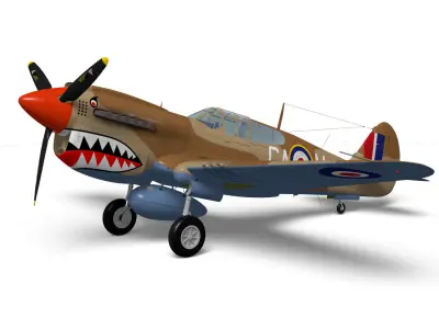 Curtiss P-40M kittyhawk 3D model