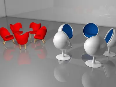 Chair egg chairs Free 3D model