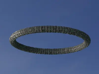 Ufo 3D model circle 3D model
