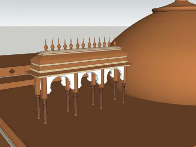 indian jodhpuri stone arch 3d modal 3D model