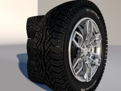 Tire with disc 3D model