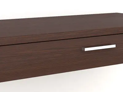 Slotted Metal Retail Shelving System 3D model