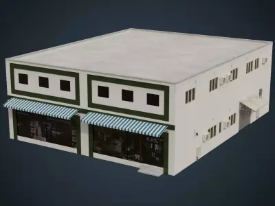 Building 14 Low-poly 3D model