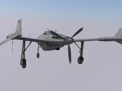 Blohm und Voss P208 Night Fighter 3D model