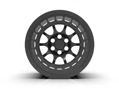 black rhino wheel rim 3D print model