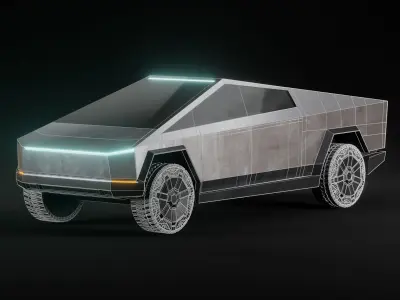 Tesla Cybertruck Low-poly 3D model