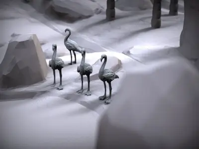 Flamingo Low poly 3D print model