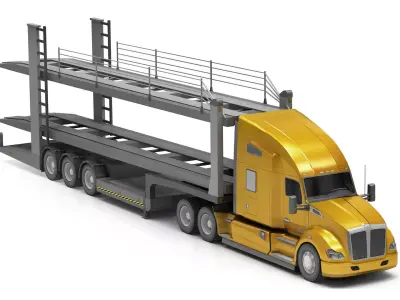 Truck 5-V5 Low-poly 3D model