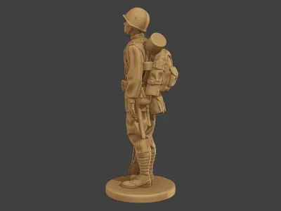 Russian soldier ww2 R1 000 Free 3D print model