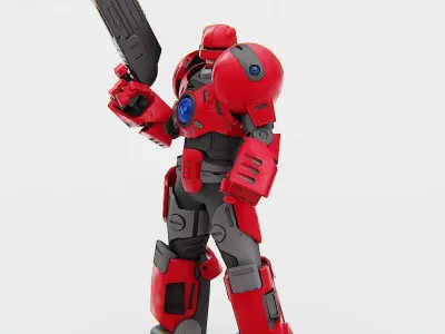 CYBER SOLDIER NEMO   RIGGED 3D model