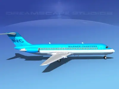 Douglas DC-9-30 Warner Charters 3D model