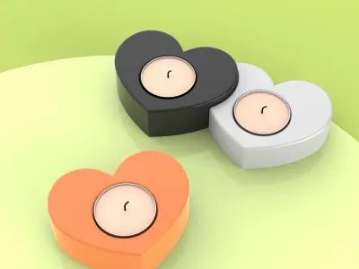 Heart Candle Holder - Romantic Tealight Holder Free 3D print model