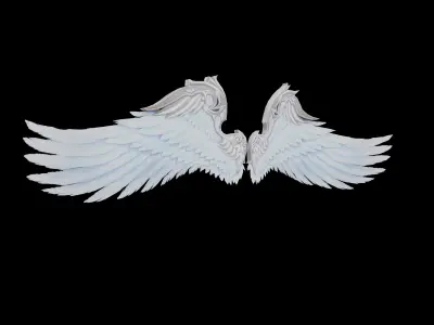 Angel Wings low-poly Low-poly 3D model