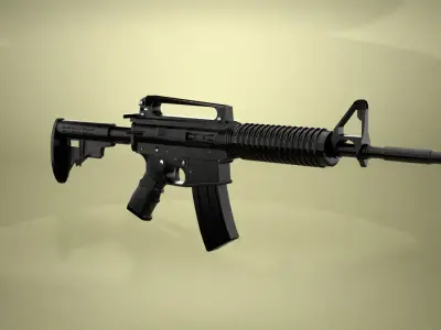 M4 Assault Rifle Low-poly 3D model shop