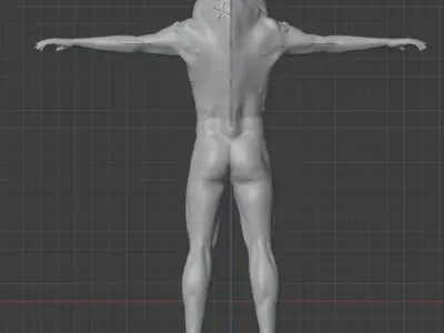 Fish-human hybrid 3D model