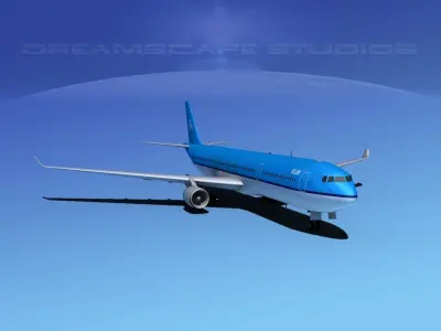 Airbus A330-300 KLM 3D model