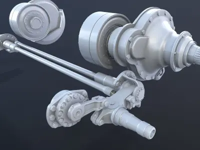 T-55 Tank Suspension 3D model