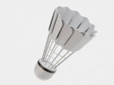 Badminton Shuttlecock Low-poly 3D model