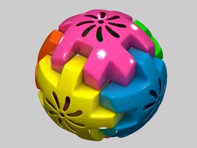 Toy 1 colorful ball 3D model