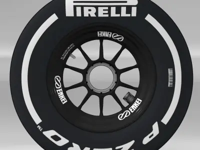 enkei medium rear tyre Low-poly 3D model