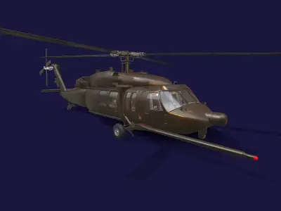 Atlas-29 blackhawk helicopter - blackhawk helicopter 3D model