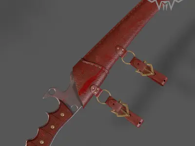 Weapon Series - Bloody Slashing Knife 3D model