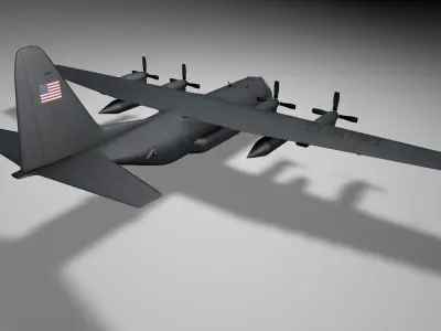 C-130 Hercules USAF 3D model