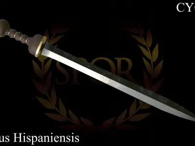 Roman Legionary Sword Gladius Low-poly 3D model