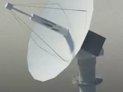 Radar turret Low-poly 3D model