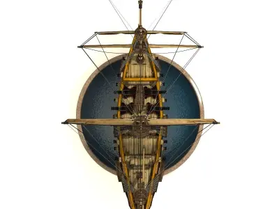 Pirate Galleon Low-poly 3D model