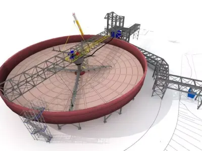 Industrial Thickener 3D Model 3D model