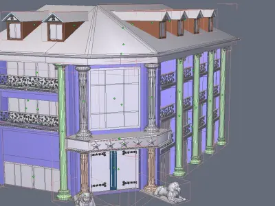 Exotic hotel 3D model