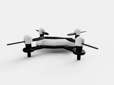 Drone rc quadcopter Low-poly 3D model