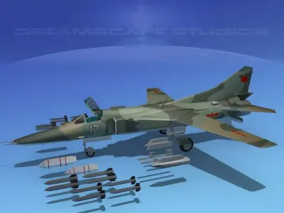 Mig-27 Flogger V22 China 3D model