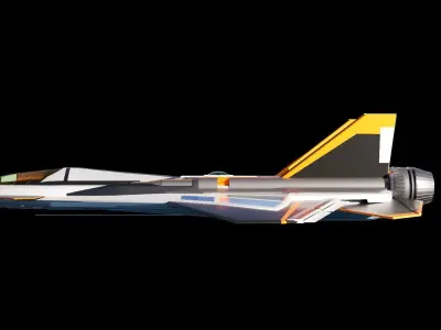 SciFi Jet Free low-poly 3D model