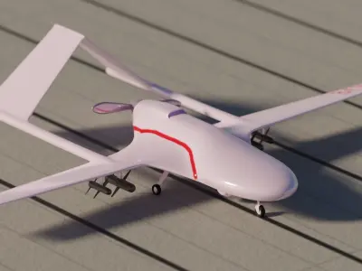 Bayraktar russian unmanned aerial vehicle 3D model