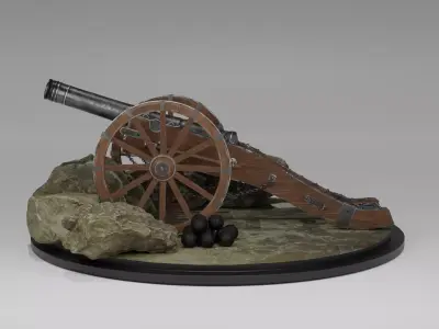 17th century  dutch signal cannon 3D model