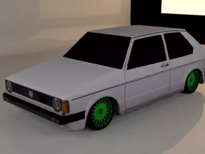 lowpoly car Low-poly 3D model
