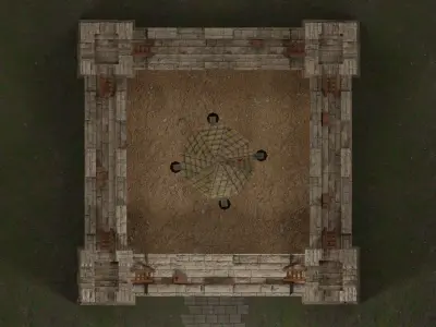 Medieval Castle Low-poly 3D model