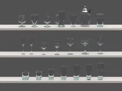 Set of glasses Free 3D model