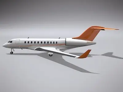 Bombardier 5000 global business jet 3D model