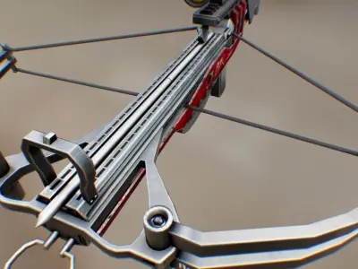 Crossbow sniper rifle Low-poly 3D model