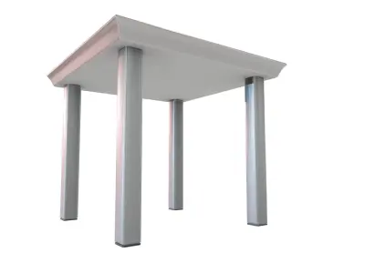 Outdoor Table Low-poly 3D model 11