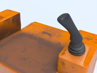 Vehicle Controller Dock with Joy stick ISO SAE controls Low-poly 3D model