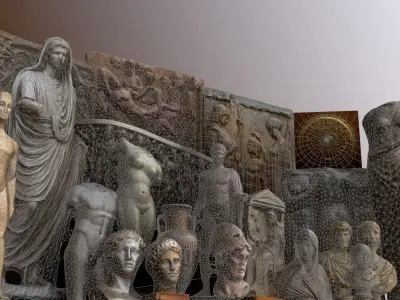 Museum pack - Ancient Greece and Rome Low-poly 3D model