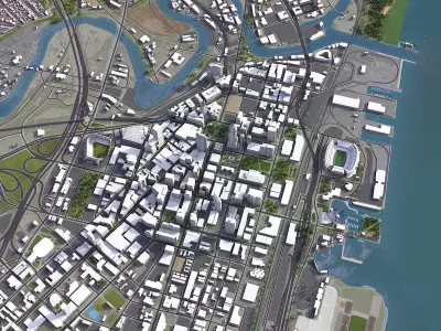 Cleveland Low-poly 3D model