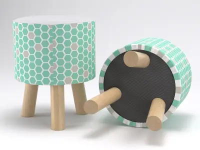 SCANDINAVIAN STOOL Free 3D model